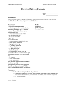 Electrical Wiring Projects Description: