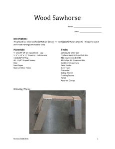 Wood Sawhorse Description: