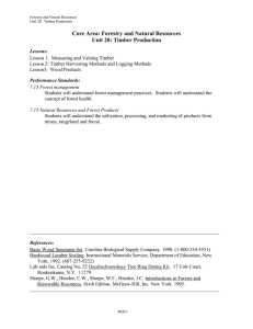 Lesson 1 Timber Harvesting Methods and Logging Methods