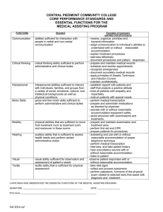 ADA Essentials Functions Form