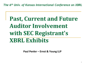 Penler - Past, Current and Future Auditor Involvement with SEC Registrant's XBRL Exhibits