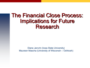 Janvrin/Mascha - The Financial Close Process