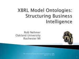 Nehmer - A Model of XBRL for Business Intelligence