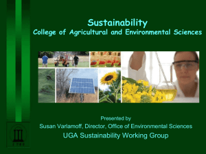 Sustainable Initiatives at CAES