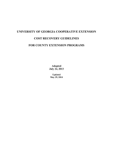 Cost Recovery Guidelines