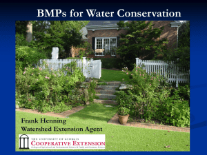 BMPs for Water Conservation