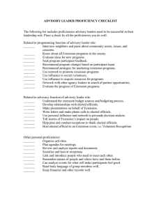 Proficiency Checklist