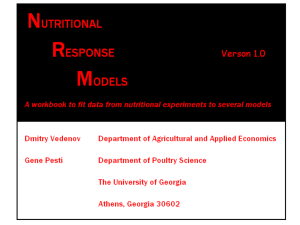 Nutritional Requirements Modeling (PowerPoint Tutorial)