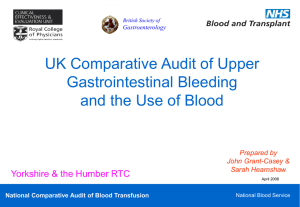 UK Comparative Audit of Upper Gastrointestinal Bleeding and the Use of Blood