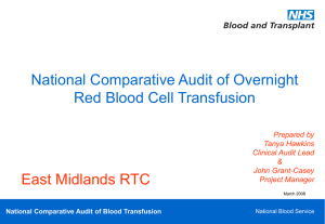 Overnight Transfusion regional slideshow East Midlands RTC