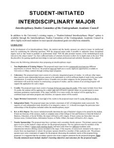 Student-Initiated Interdisciplinary Major 