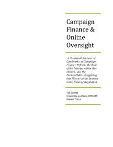 Campaign Finance Online Oversight
