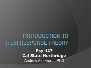 Psy 427 Cal State Northridge Andrew Ainsworth, PhD