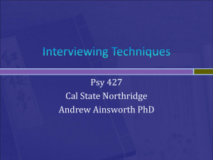Psy 427 Cal State Northridge Andrew Ainsworth PhD