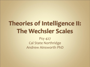 Psy 427 Cal State Northridge Andrew Ainsworth PhD