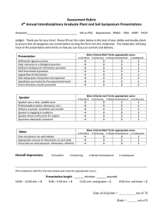 2015 Symposium Judging Rubric