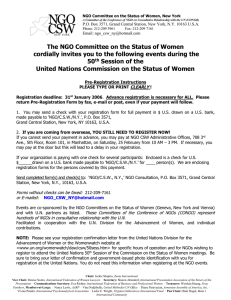 The NGO Committee on the Status of Women 50