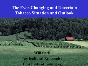 Tobacco Situation and Outlook