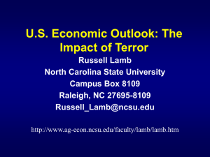 U.S. Economic Outlook: The Impact of Terror
