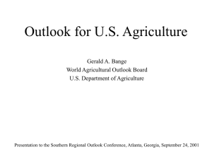 Outlook for U.S. Agriculture
