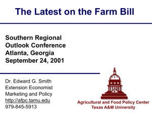 The Latest on the Farm Bill