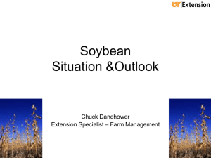 Soybean Situation &amp;Outlook Chuck Danehower – Farm Management