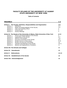 Faculty Bylaws of the University at Albany