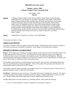 2008-2009 University Senate Monday, April 6, 2009 John Delano, Chair