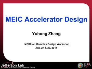 Overview of Present MEIC Machine Design