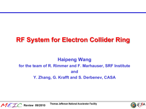 RF System for Electron Collider Ring