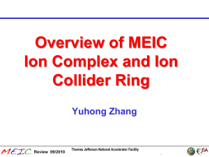 Overview of MEIC Ion Complex