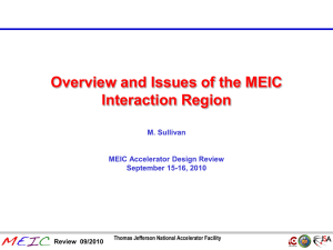 Overview and Issues in MEIC Interaction Region