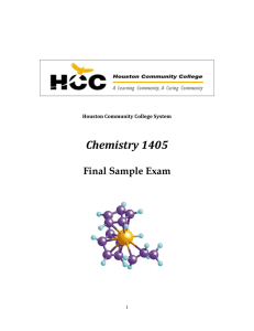 CHEM 1405 Final Practice Examsample.doc