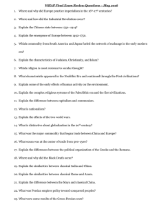 Final Exam Review questions
