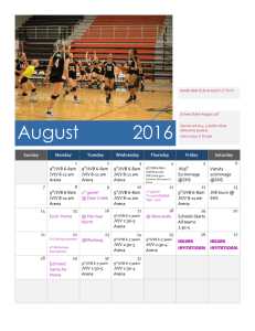 August Schedule