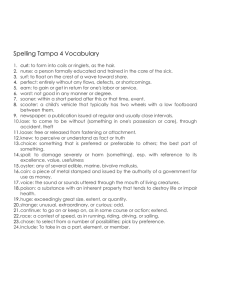 Spelling Tampa 4 Vocabulary