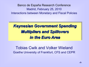 Keynesian government spending multiplier and spillovers in the euro area (2 MB )