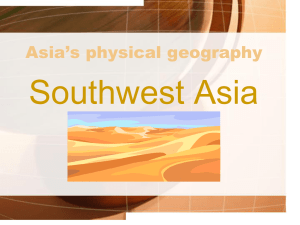 Southwest Asia notes