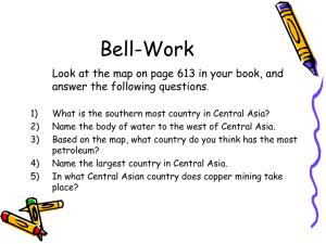 Central Asia notes