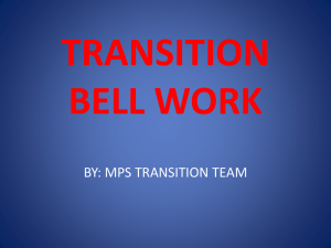 Transition Bellwork slides