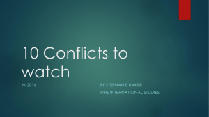 10 Conflicts to watch in 2016