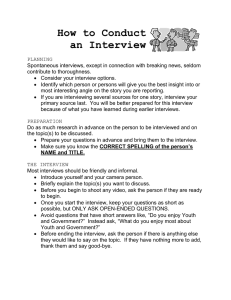 How to INTERVIEW