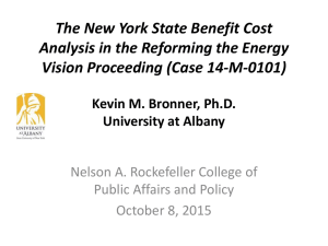 The New York State Benefit Cost Analysis in the Reforming the Energy Vision Proceeding (Case 14-M-0101)