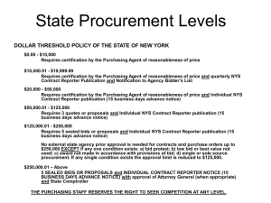 State Procurement Levels