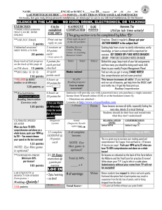 Lab Rubric and Lab Portfolio Guide