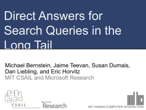 Direct Answers for Search Queries in the Long Tail