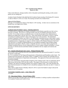 ECC Academic Senate Minutes March 19, 2013