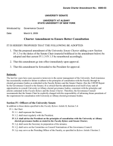 Charter Amendment to Ensure Better Consultation