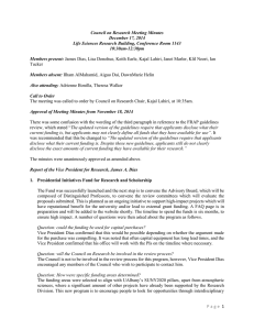 Council on Research Meeting Minutes December 17, 2014