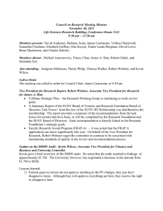 Council on Research Meeting Minutes November 30, 2011